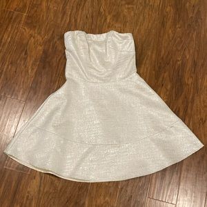 Strapless Express fit and flare dress